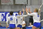 Volleyball vs MHC  Wheaton Women's Volleyball vs Mount Holyoke College. - Photo by Keith Nordstrom : Wheaton, Volleyball